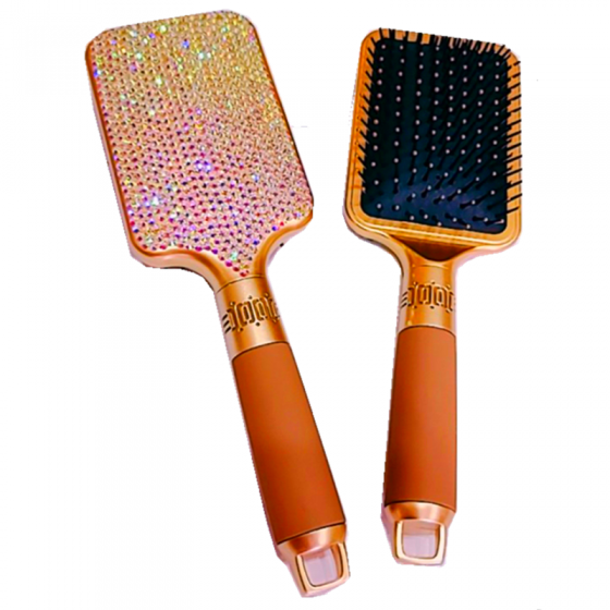 Bsci Oem Luxury Bling Crystal Plastic Paddle Hair Brushes Diamond Rhinestone Hair Brush For Remove Knots And Scalp Massage